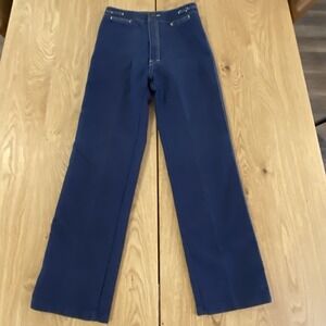 Vintage Saint Germain Paris Wide‎ Leg Jeans Womens 9/10 Dark Wash High Waist